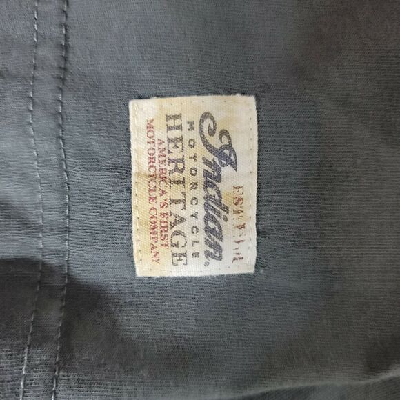 Indian Motorcycle T-Shirt Men M Short Sleeve Gray Springfield Stadium Boardtrack - Picture 6 of 8